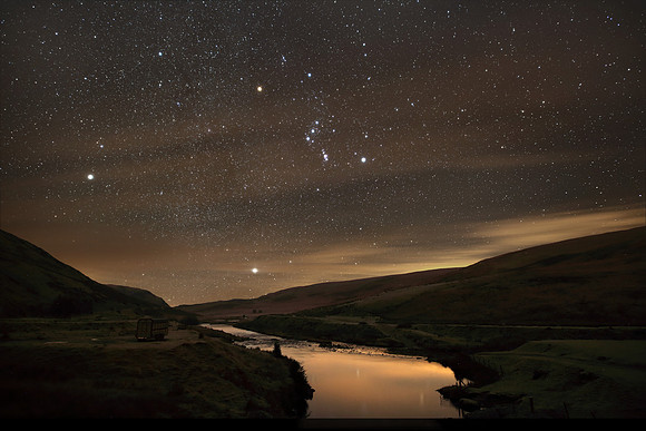 Orion looking south from Claerwen Dam