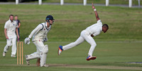 Fast bowler Dario Searle of Bollington