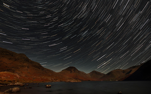 Star trails over a moonlit Wasdale Head1